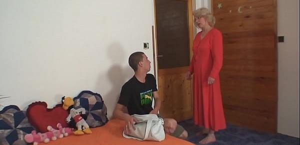 Blonde mother in law him into taboo sex